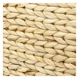 HMF Aufbewahrungskorb, faltbarer Korb geflochten aus Wasserhyazinthe Seegras, 4er Set, Größe m, 32 x 23 x 20 cm