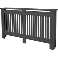 ML-Design Heizkörperverkleidung Landhausstil 152x19x82cm Anthrazit aus MDF