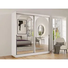Mirjan24 Schiebetürenschrank Modin 200 x 216 x 65 cm Beige/Schwarz