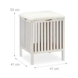 Relaxdays Wäschetruhe weiß