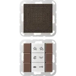 Jung SIAIA6MO Audio-Innenstation, Serie A, mokka