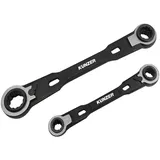 Kunzer 7RRS02 Ring-Ratschenschlüssel-Satz 4fach Schlüsselweite (Metrisch) 8 - 19 mm