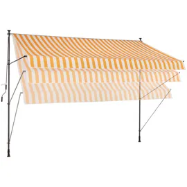 Konifera Klemmmarkise 300 x 150 cm Gelb/Weiß
