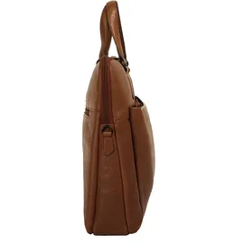 X-ZONE Aktentasche echt Leder, braun