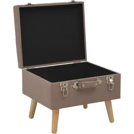 vidaXL Hocker mit Stauraum 40 cm Braun Stoff