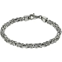 ZEEme Basic Armband Silber 925 poliert Königskette 4mm breit",