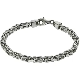 ZEEme Basic Armband Silber 925 poliert Königskette 4mm breit",