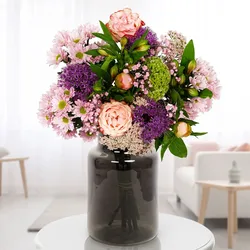 Blumenstrauß Klassiker mit Vase, verschiedene Größen