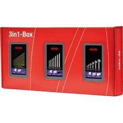 RUKO 3in1-Box HSS-Co 5 - Bohren, schneiden, senken - Komplettset für Gewindeschneiden – 131005