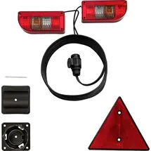 SECORÜT Anhänger-Beleuchtungsset 13-polig Blinker, Bremslicht, Kennzeichenleuchte, Reflektor, Nebelschlussleuchte, Rückleuchte 12 V/DC