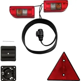 SECORÜT Anhänger-Beleuchtungsset 13-polig Blinker, Bremslicht, Kennzeichenleuchte, Reflektor, Nebelschlussleuchte, Rückleuchte 12 V/DC