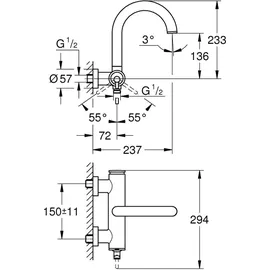 Grohe Atrio 24367 Wandmontage, supersteel