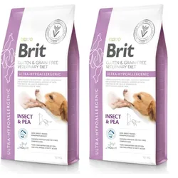 BRIT GF Tiernahrung Hund Ultra-Hypoallergen Insekt 2x12kg