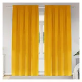 vidaXL Verdunkelungsvorhänge 2 pcs Senfgelb 140 x 245 cm