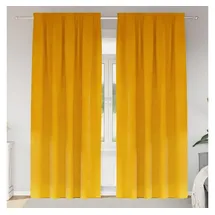 vidaXL Verdunkelungsvorhänge 2 pcs Senfgelb 140 x 245 cm