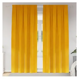 vidaXL Verdunkelungsvorhänge 2 pcs Senfgelb 140 x 245 cm