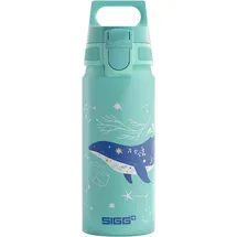 Sigg - Alu Trinkflasche Kinder - WMB ONE Dive - Für Kohlensäurehaltige Getränke Geeignet - Auslaufsicher - Federleicht - BPA-frei - ClimatePartner Zertifiziert - Sport & Schule - Helltürkis - 0,6L