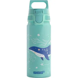 Sigg - Alu Trinkflasche Kinder - WMB ONE Dive - Für Kohlensäurehaltige Getränke Geeignet - Auslaufsicher - Federleicht - BPA-frei - ClimatePartner Zertifiziert - Sport & Schule - Helltürkis - 0,6L