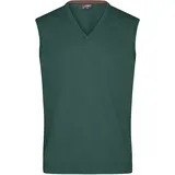 James & Nicholson Men's V-Neck Pullunder Klassischer Baumwoll-Pullunder grün, - Größe XXL