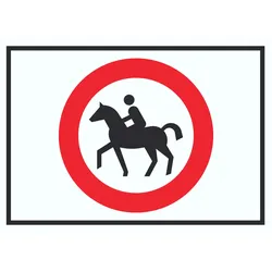 Reiten verboten Symbol Schild A1 (594x841mm)