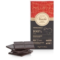 Venchi Tafel aus Zartbitterschokolade 100% Venezuela, 70 g – Schokolade aus einziger Herkunft – glutenfrei