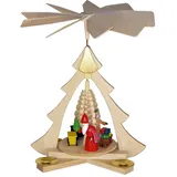 Fa. Volker Zenker Erzgebirgische Volkskunst Tischpyramide Weihnachtsmann mit Eisenbahn BxHxt 21x26x22,5cm NEU