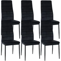 CLP Esszimmerstuhl Mayfair Kunstleder schwarz 6er Set