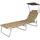 furnicato Sonnenliege 189 x 58 x 27 cm Taupe