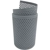 zaun|zu® Sichtschutz Rille Gelocht Diamant Muster für Doppelstabmatten Fenstergrau 2,55 m