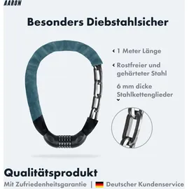 Aaron Lock One Grau-Blau Kettenschloss