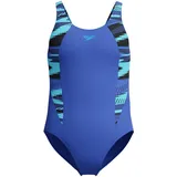 Speedo Hyperboom Splice Muscleback Badeanzug - Cobalt Pop, - 9-10 Jahre