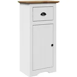 Helloshop26 - Badezimmerschrank mit Stauraum 44 x 30 x 90 cm rustikaler Stil weißes Holz 02_0057678