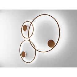 Einzigartige LED Wand-Deckenleuchte U-light Axo Light - 120 cm, Rostbraun