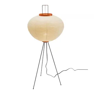 Stehlampe aus Papier, japanische Laterne des Morden-Festivals, Stehlampe aus Papier und Chrom (warmes Licht 3000 K), Lampenkäfig aus Papier, modern, klassisch, E26, für Tischlampe