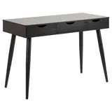 Actona Beistelltisch/Schreibtisch Jupiter 110 cm 3 Schubladen - schwarz - Schwarz