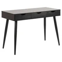 Actona Beistelltisch/Schreibtisch Jupiter 110 cm 3 Schubladen - schwarz - Schwarz
