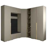 ABIKS MÖBEL Kompaktgarderobe INOVA 1 SATZ 2 Möbelset, Garderobe mit Kleiderstange und Regalen