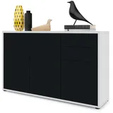 Vladon Kommode, Schwarz, Holzwerkstoff, 117x74x36 cm, Wohnzimmer, Kommoden & Sideboards, Kommoden