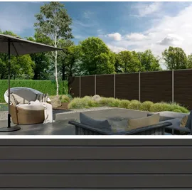 Tetzner & Jentzsch WPC Zaun-Set 175 x 180 cm Anthrazit
