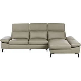Beliani Ecksofa 4-Sitzer Farila Echtleder L-Förmig mit Chaiselongue linksseitig