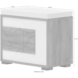 OTTO home Stela 62,4 x 52,5 x 35,7 cm weiß / weiß lackiert