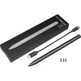 Asus Original ASUS Pen 2.0 für VivoBook Flip 14 TP410UR, Transformer Mini (T103HAF), Spin 1 (SP111-32N), Yoga 720-15IKB Schwarz