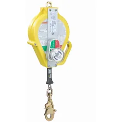 3M DBI-SALA Ultra-Lok Höhensicherungsgerät mit RSQ Funktion, Antirast-Bremssystem, Länge: 15 m, Edelstahlseil 5 mm, Thermoplastisches Gehäuse, automatischer Edelstahl Drehwirbelkarabiner mit Sturzindikator, Öffnungsweite 18 mm, 3M Connected... , 15,0 m