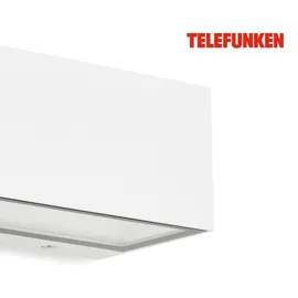 Telefunken Außenwandleuchte Glas Metall 9,1 cm IP44 12 W weiß