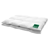HANSKRUCHEN GmbH Hanskruchen Jade Daunendecke 135x200 cm Medium waschbar Allergiker Bettdecke Daunen 90% atmungsaktiv Kassettendecke weiß - Weiß