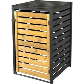 Dobar Mülltonnenverkleidung 87 x 77 x 121 cm braun