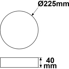 ISOLED Deckenleuchte PRO 24W rund 225mm