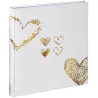 Hama Fotoalbum Herz-Motiv 29x32 cm 50 weiße Seiten Hochzeit 2363