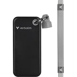 Verbatim Pocket SSD 1 TB USB 3.2 Typ-C schwarz/grau