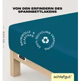 schlafgut Easy Jersey 120 x 200 - 130 x 220 cm petrol deep